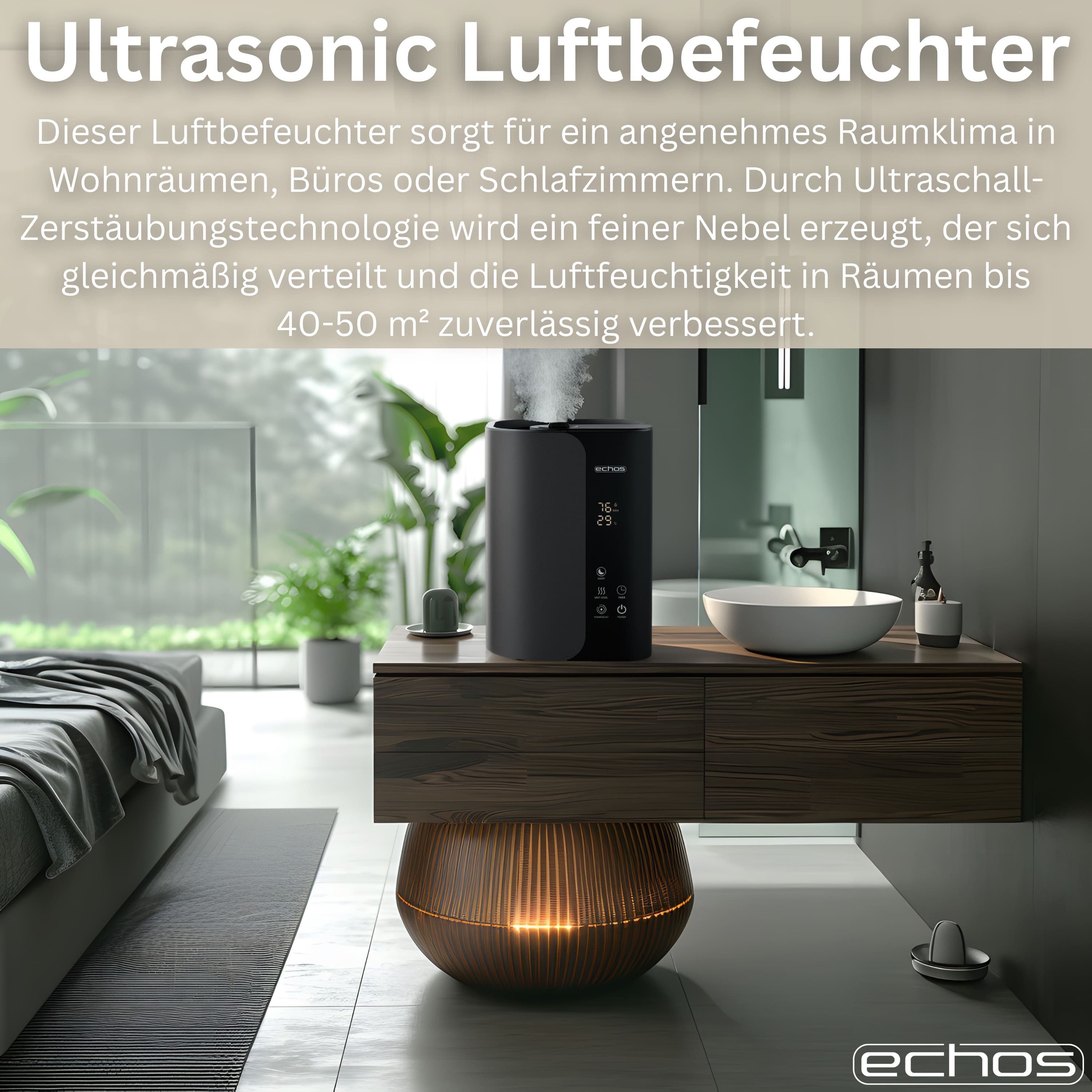 echos Luftbefeuchter Eco-4190, Aroma-Öl-Fach mit Filzpad für Duftverteilung günstig online kaufen