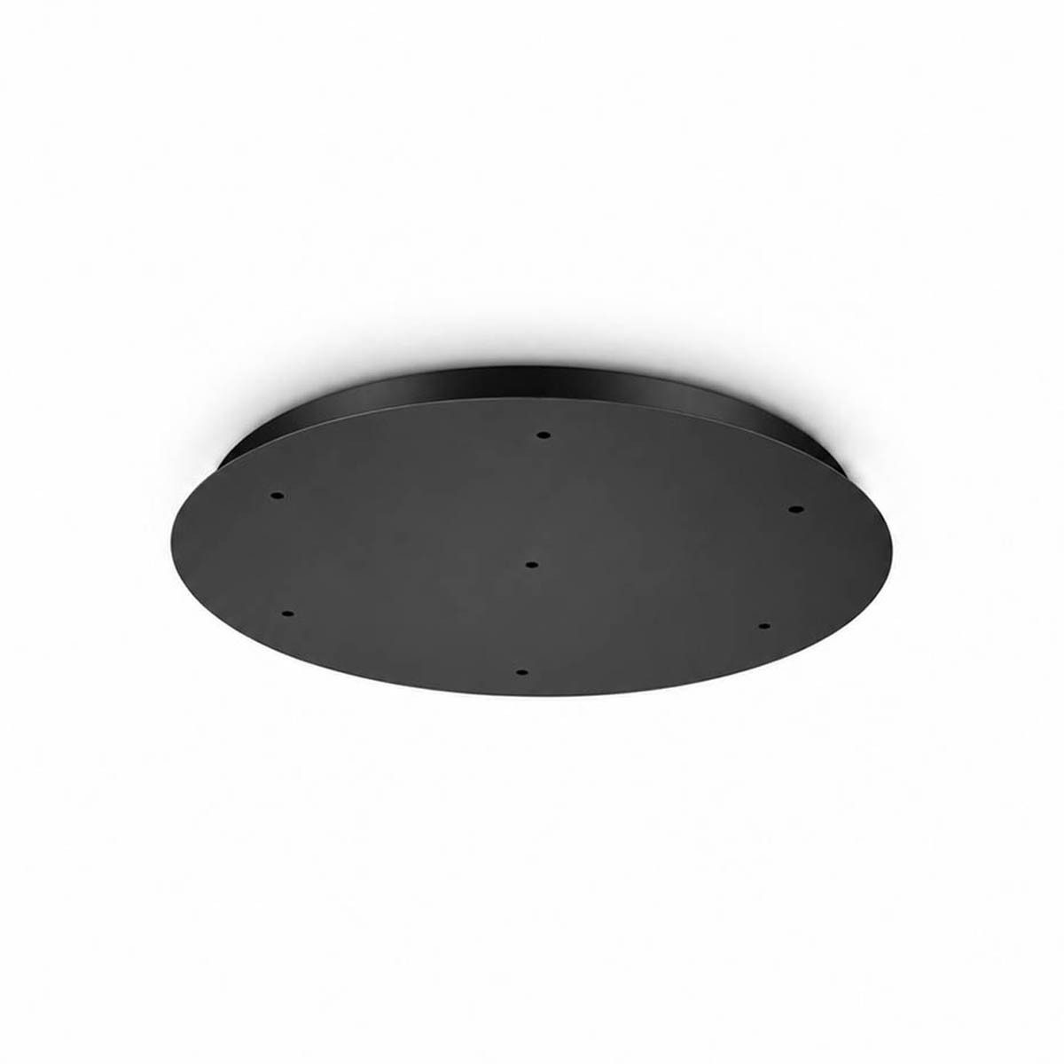 Ideal Lux Lampen-Verteiler Lampen Baldachin rund 7-fach, Runder Mehrfachbaldachin mit 7 Kabelöffnungen, Ø 50 cm, Höhe 3,6 cm