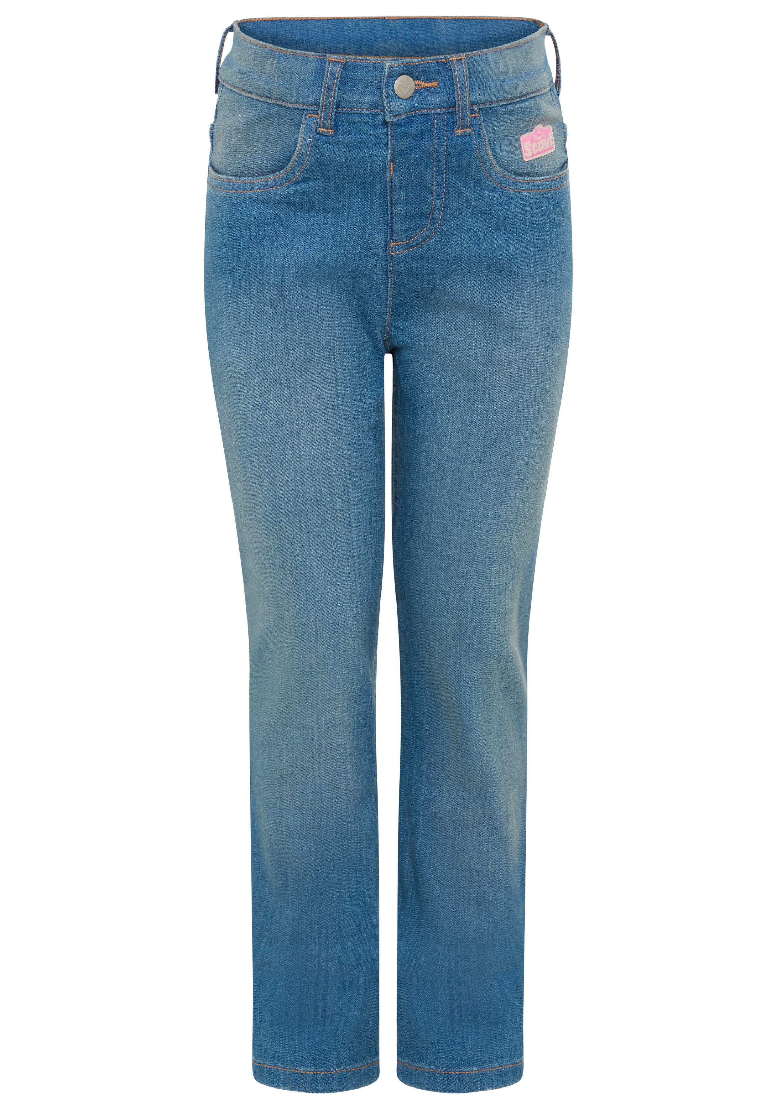 Scout Schlupfjeans Stretchjeans mit Herztaschen - NEU von SCOUT gerader Beinverlauf, normale Leibhöhe, mit Gummizug. € 32,99, (€ 32,99 pro 1 Stk).