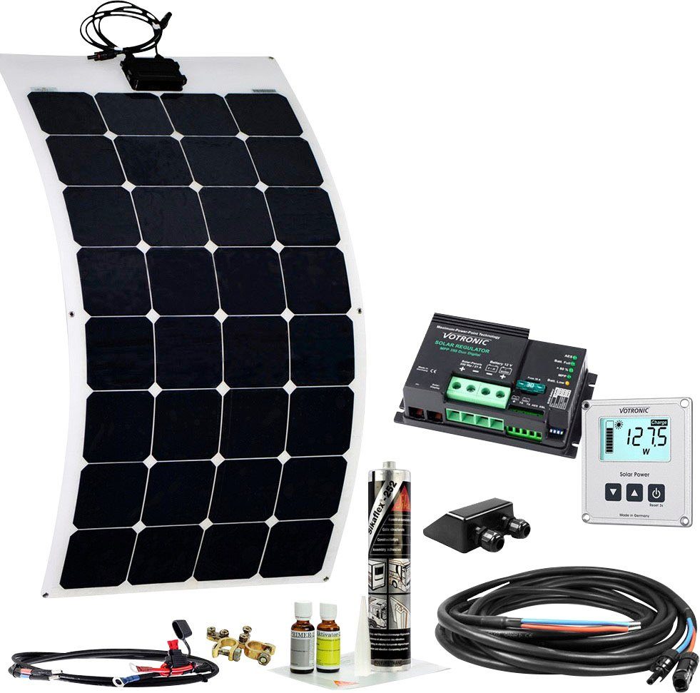 offgridtec Solaranlage Wohnmobil Solaranlage SPR-F 120W 12V EBL optional, 120 W, Monokristallin, (Set), Flexibles High-End Solarmodul