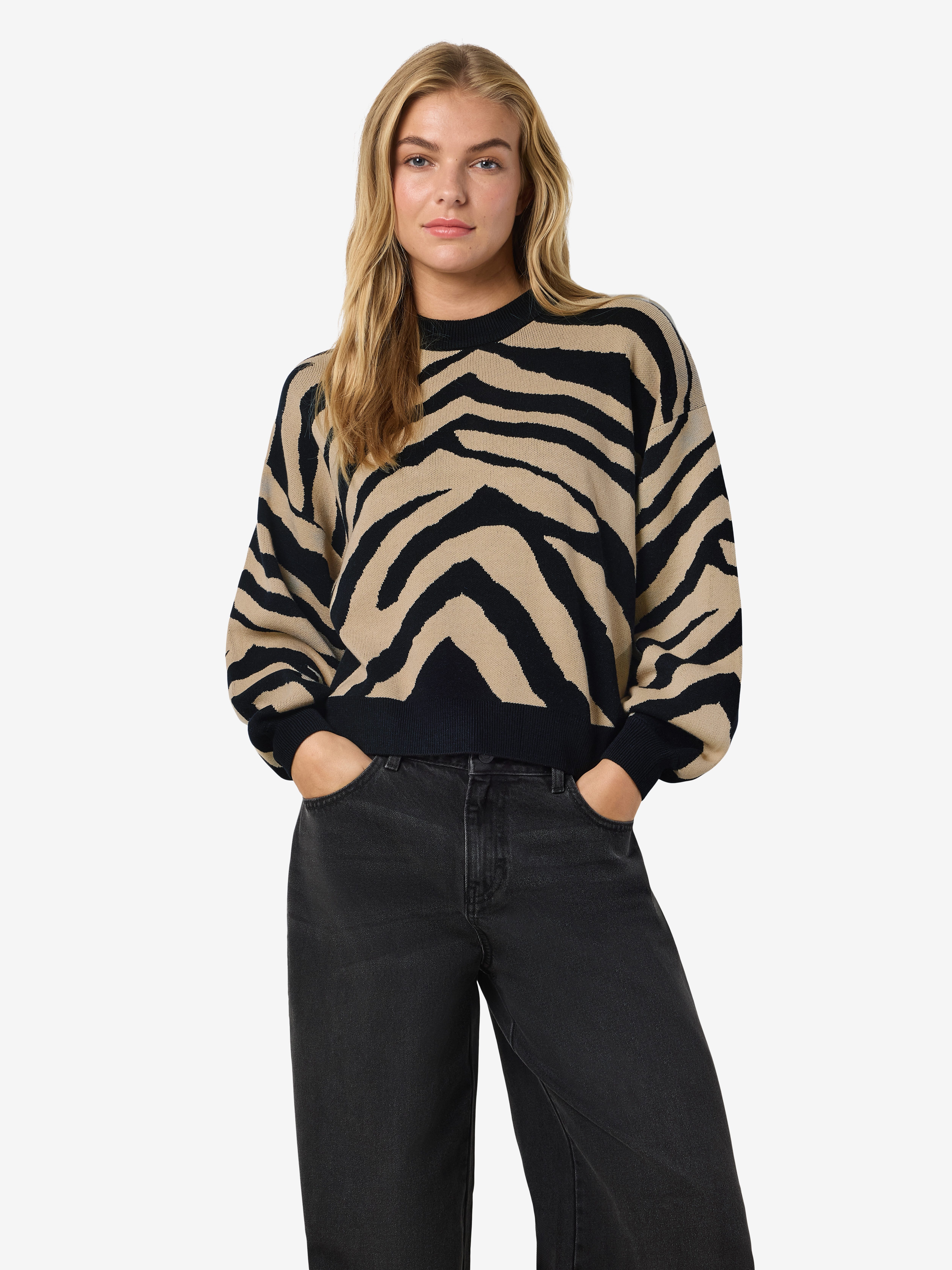 Noisy may Strickpullover NMCHARLOTT L/S O-NECK KNIT FWD NOOS