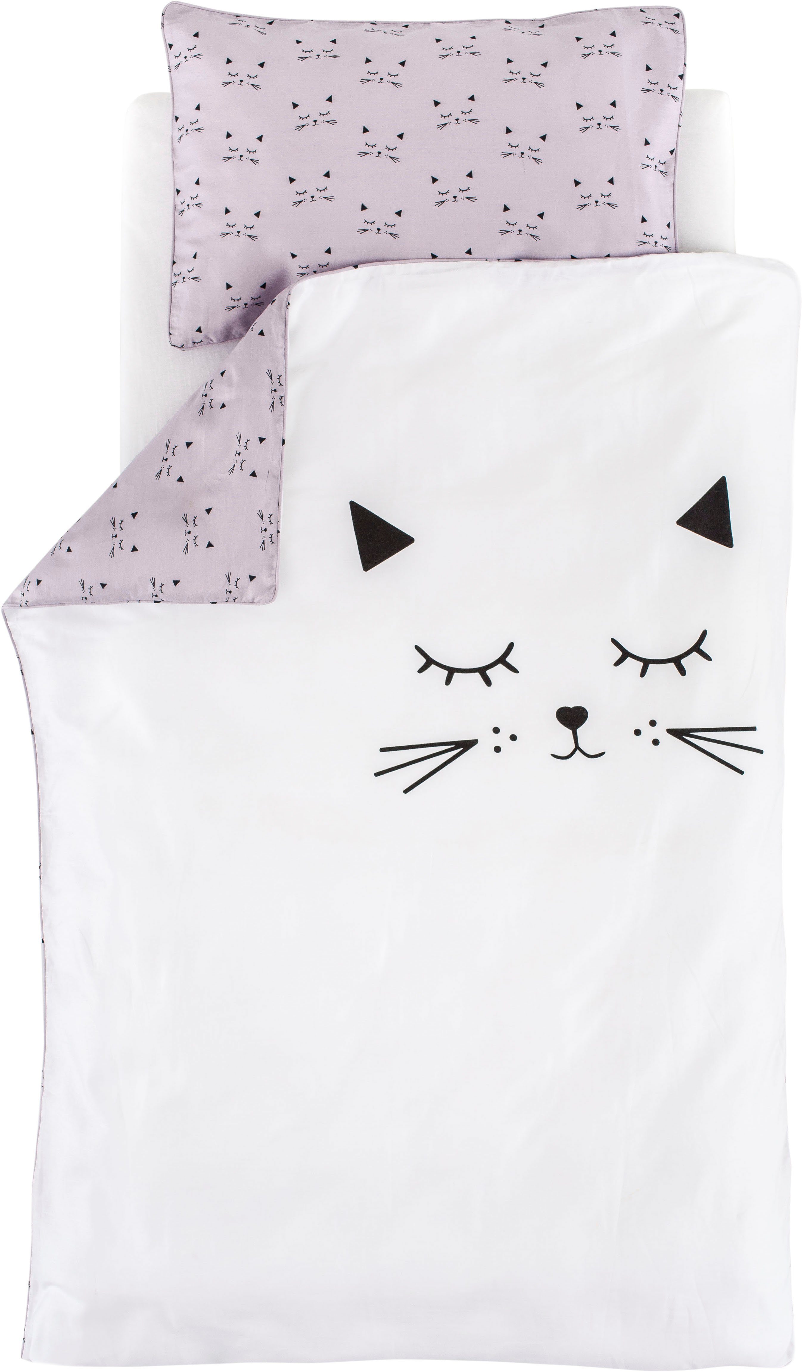 Babybettwäsche kuschelweiche Bettwäsche Schmusekatze