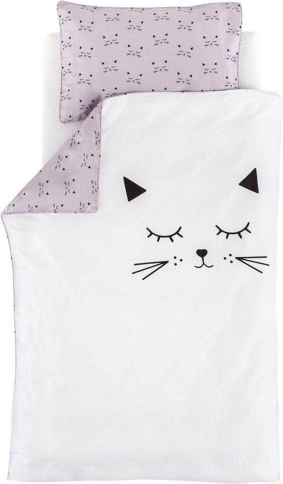 Träumeland Babybettwäsche kuschelweiche Bettwäsche Schmusekatze, Jersey, 2 teilig