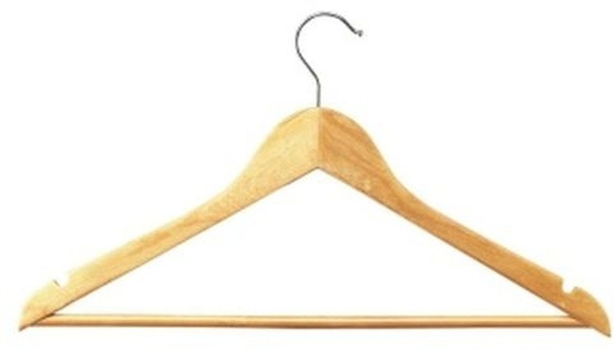 Garderobenständer Kleiderbügel mit Hosensteg Holz VE=25 Stück
