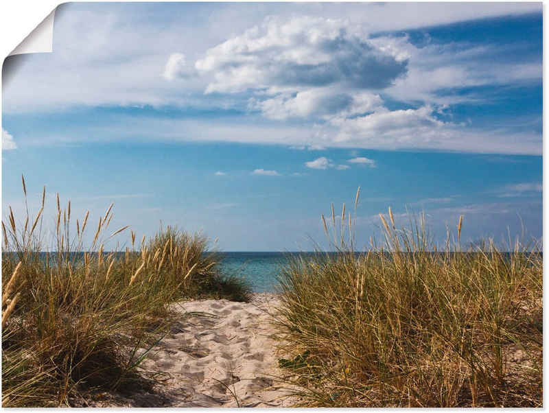 Artland Wandbild Ostseestrand in Dänemark, Strand (1 St), als Leinwandbild, Poster in verschied. Größen