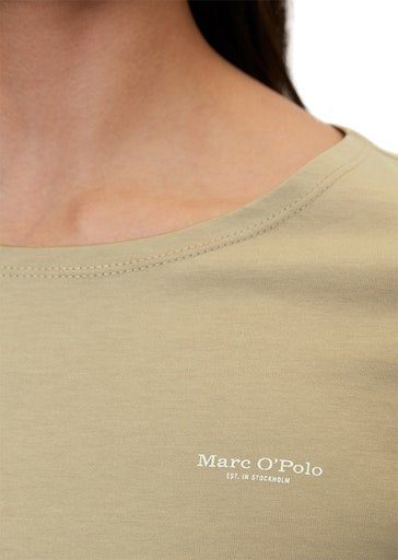 round der T-shirt, O'Polo sand neck, Logo mit auf short-sleeve, Marc T-Shirt kleinem logo-print nordic Brust