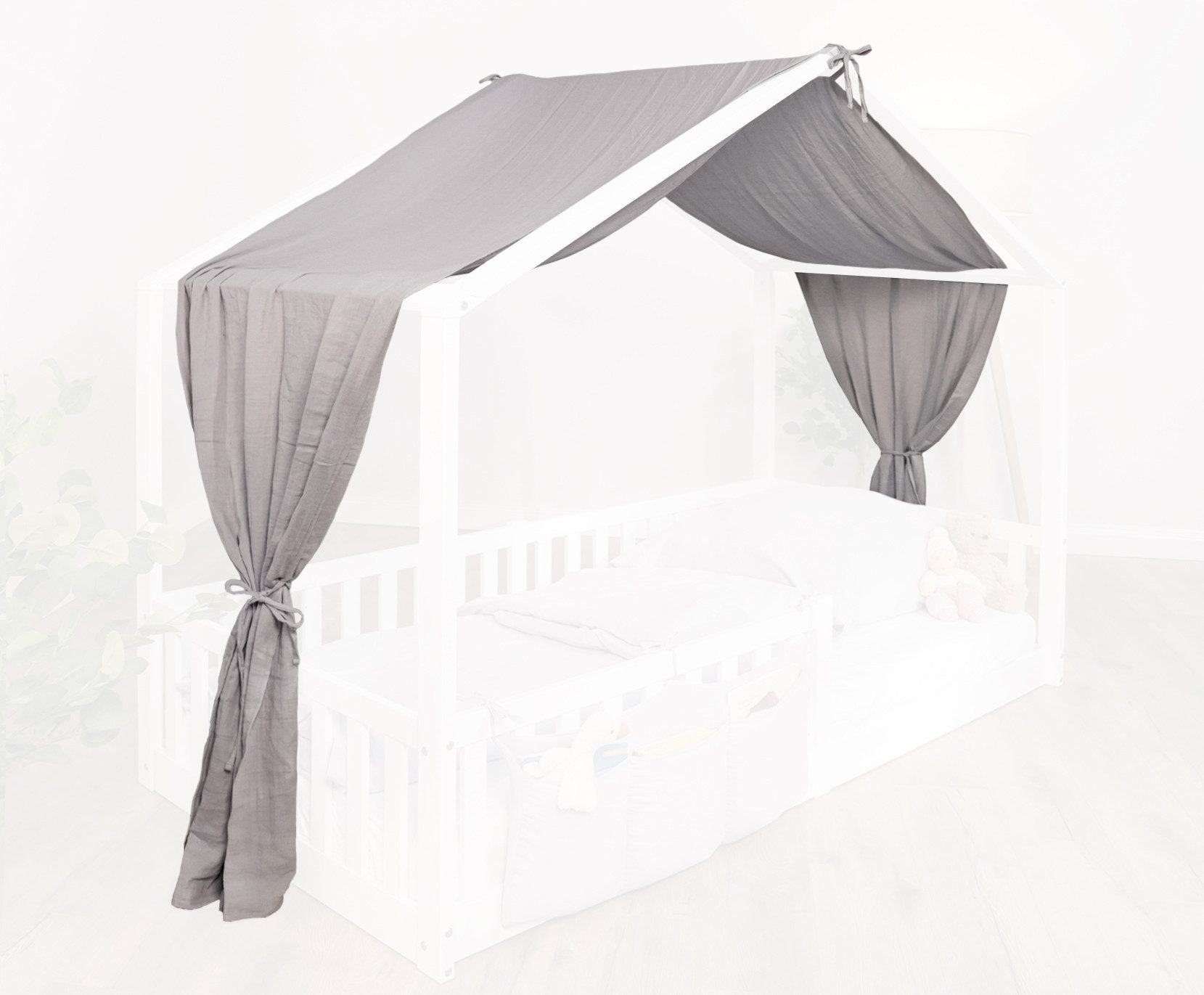tiSsi® Betthimmel tiSsi® Baldachin Musselin für Hausbetten 90x200 cm