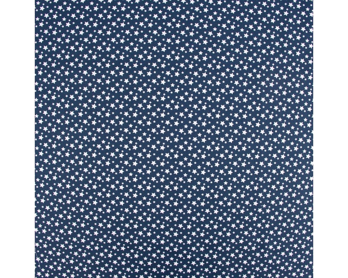 Thumbnail - SCHÖNER LEBEN. Stoff Baumwollstoff Sterne blau weiß 1,45m Breite, allergikergeeignet