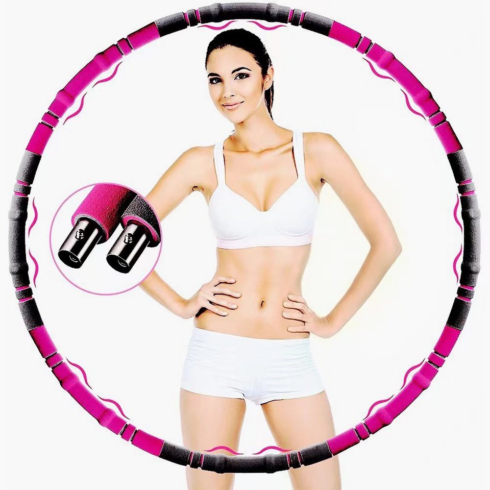 Hula-Hoop Reifen Erwachsene Hula Hoop für Fitness und Massage 1,2kg 6-8 Segmente 
