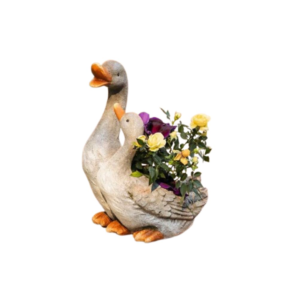 Home-trends24.de Blumentopf Pflanzer Gänsepaar Blumentopf Deko günstig online kaufen