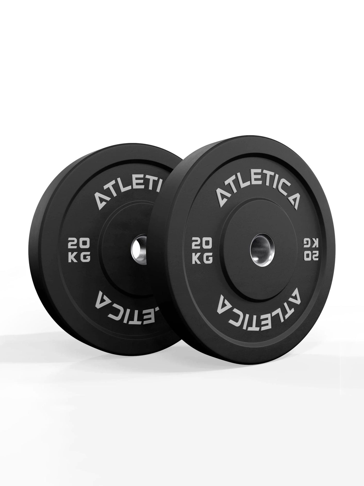 ATLETICA Hantelscheiben Bumper Plates, Paar, Ø 50 mm Edelstahlring, 5 kg, (2-tlg)