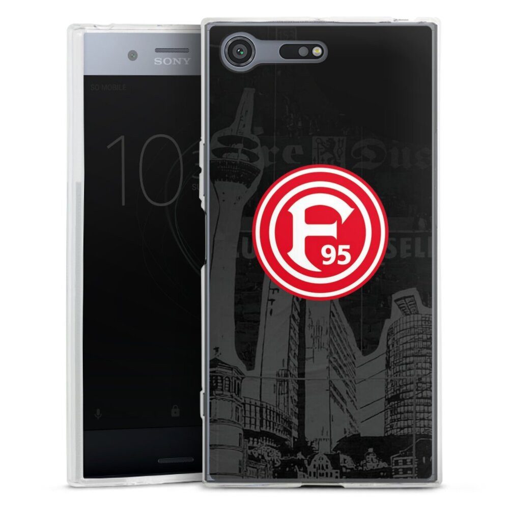 DeinDesign Handyhülle Fortuna Düsseldorf Offizielles Lizenzprodukt Logo Fortuna Logo City, Sony Xperia XZ Premium Silikon Hülle Bumper Case Handy Schutzhülle