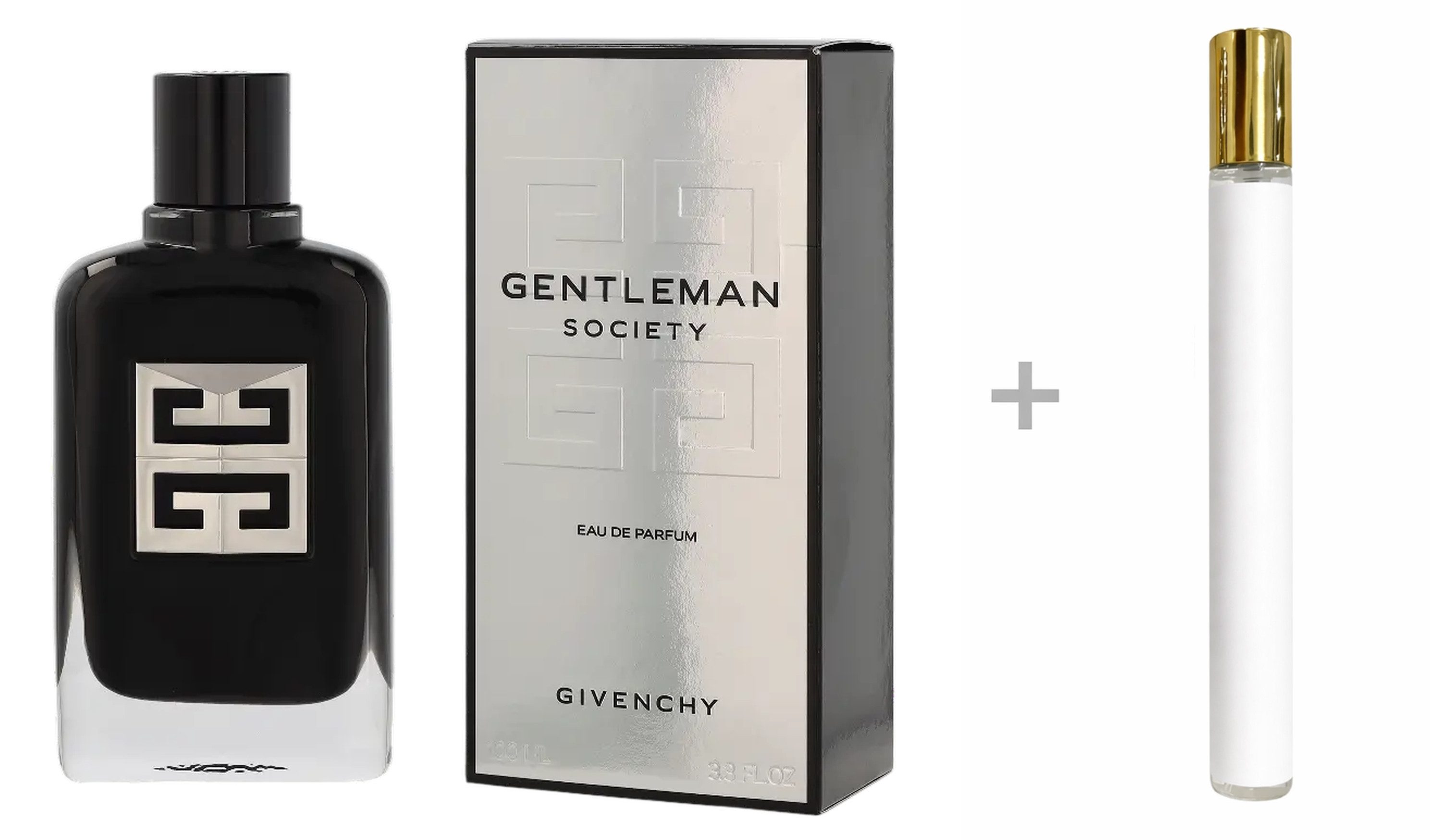 GIVENCHY Gentleman Society Eau de Parfum (EDP) Herren Spray, Holzig-aromatischer Duft mit Salbei und Vanille - mit Reiseduft