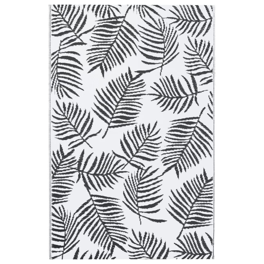vidaXL Outdoorteppich 120 x 180 cm Teppich Terrasse Camping Outdoor draußen Vorzelt Weiß und, Höhe: 180 mm