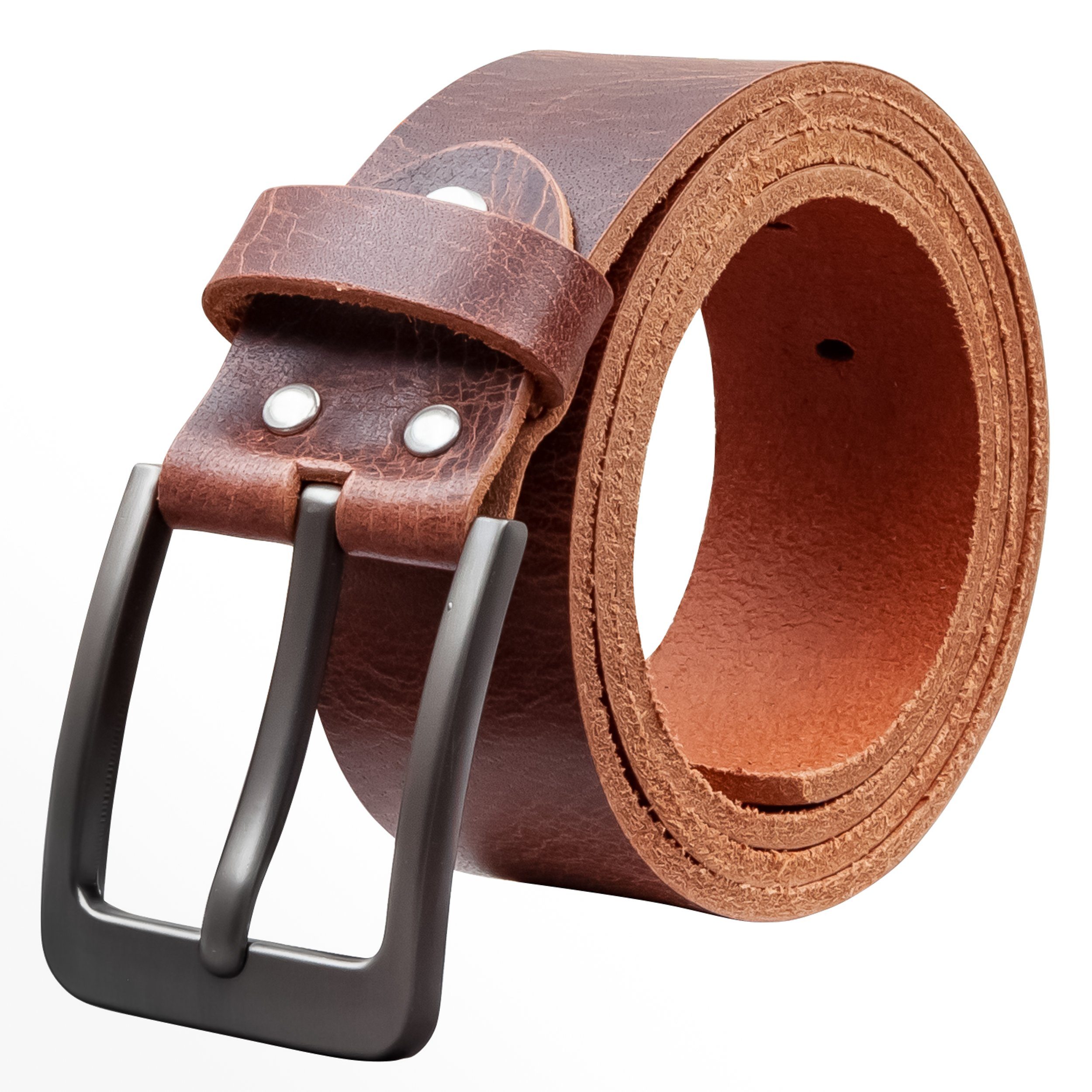 COLOGNEBELT Ledergürtel OM565-RL-Dunkelbraun MADE IN GERMANY, Dunkelbraun K günstig online kaufen