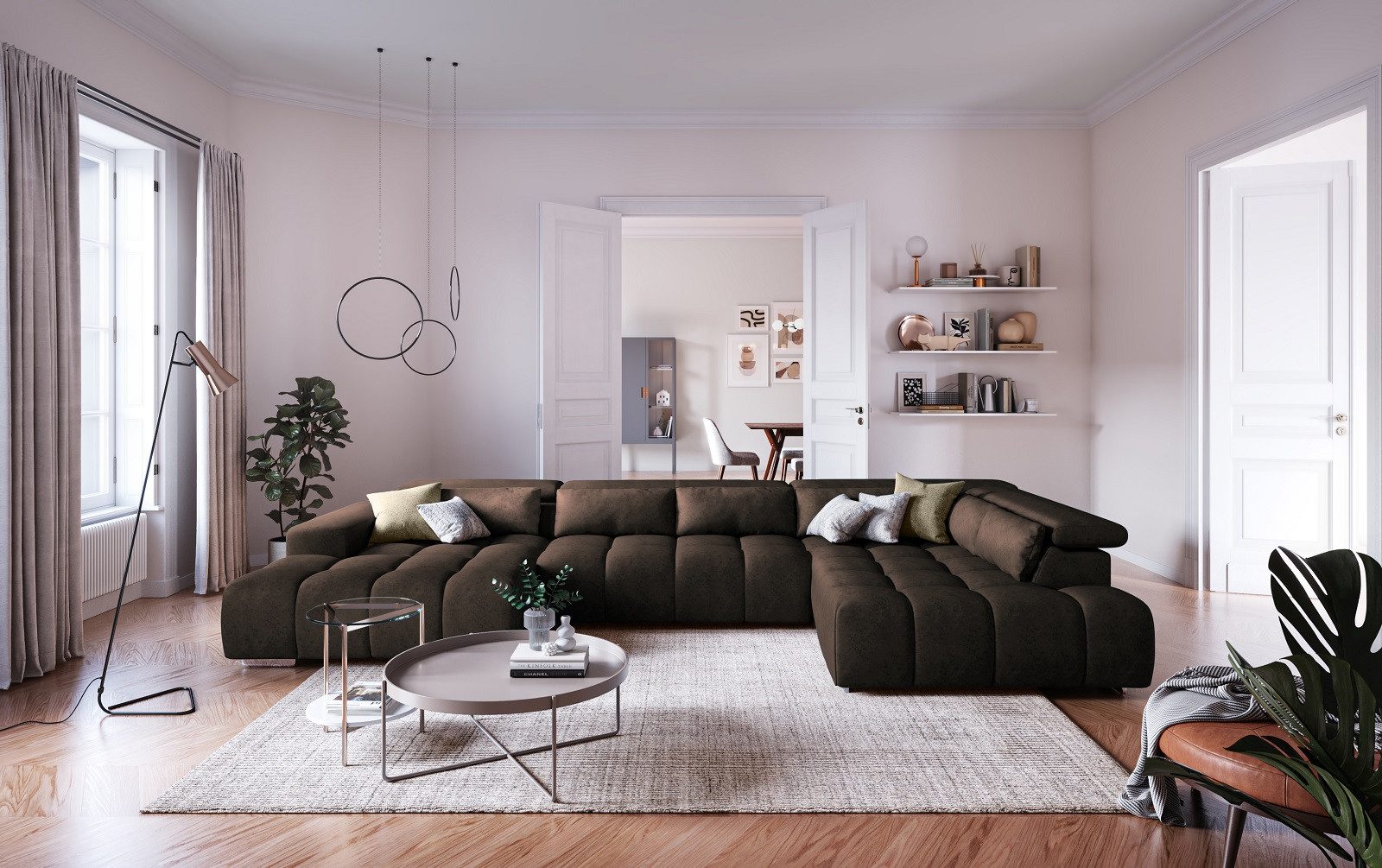 COTTA Wohnlandschaft Orion, mit verstellbaren Kopflehnen