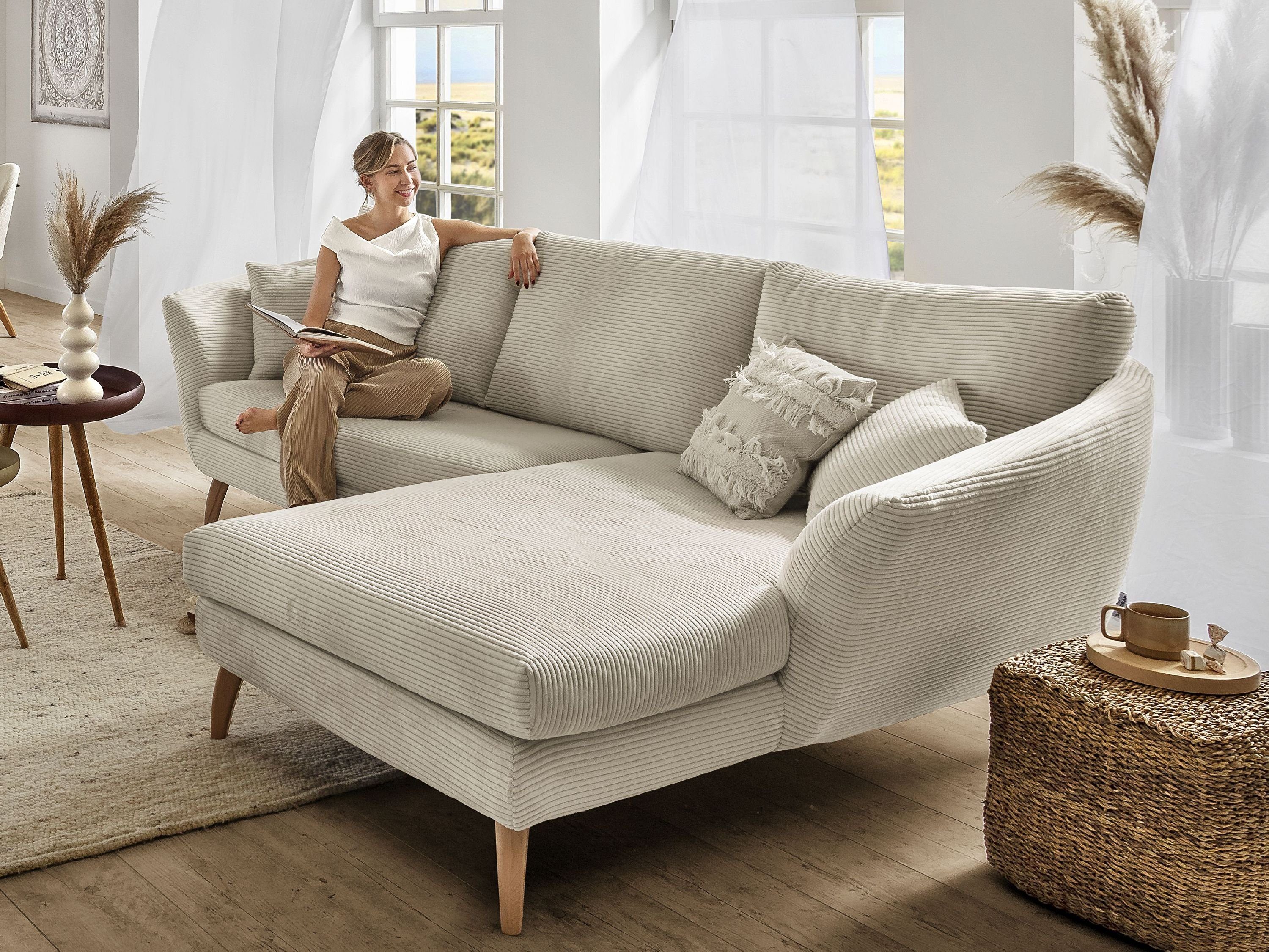 SANSIBAR Living Polsterecke Polsterecke SANSIBAR FÜNEN BB 266x175 cm Ecksofa Wohnlandschaft