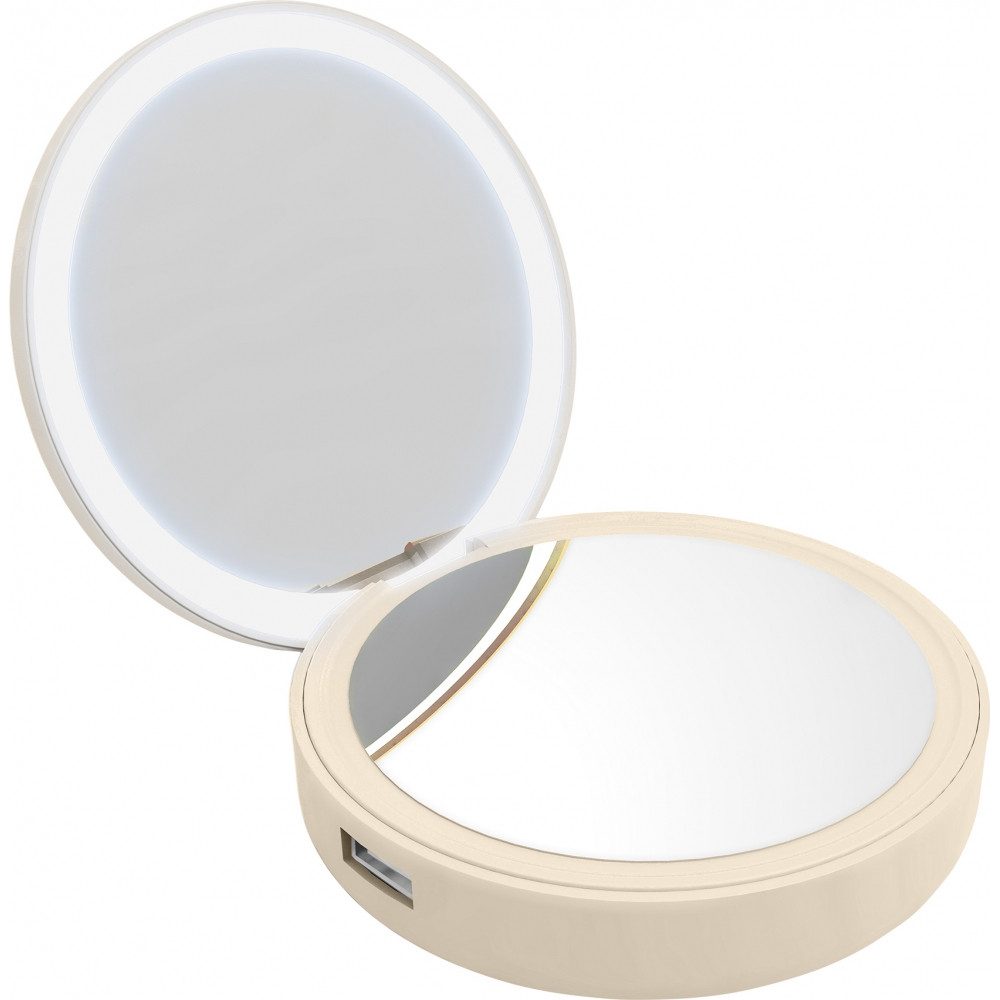 Lotta Power 217389 Makeup Mirror Spiegel schwarz Powerbank