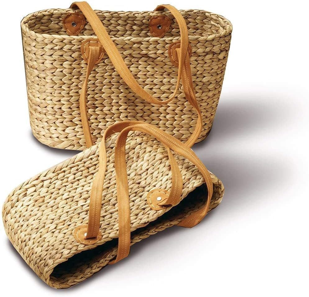 Neustanlo Einkaufskorb Einkaufstasche/Einkaufskorb aus Wasserhyazinthe Groß günstig online kaufen
