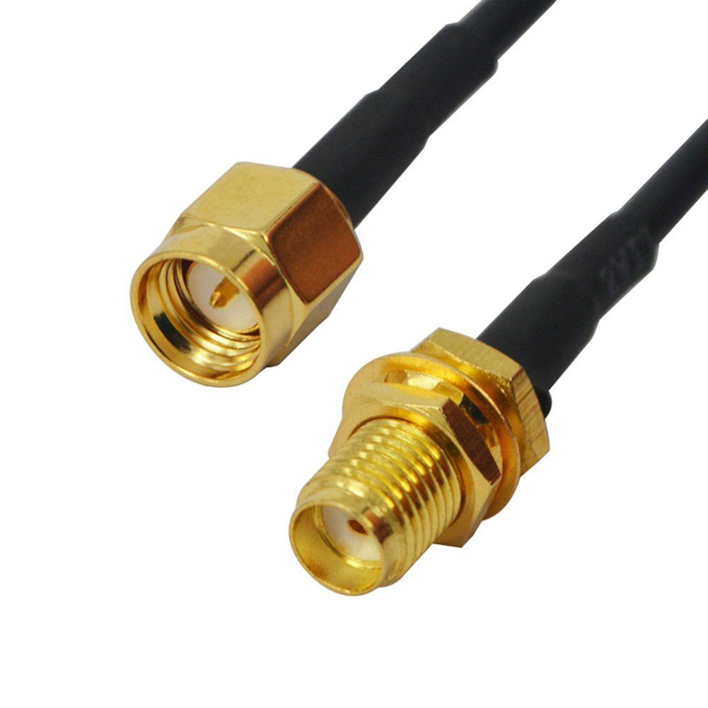 Bolwins G60 SMA Kabel 3m WLAN GPS Antennen Adapter 3m Kabel Verlängerung RG174 Verlängerungskabel, SMA Stecker, gerade Bauform, Schraubverschluss, für Antennen- und Funktechnik, SMA Buchse, passend zu Standard-SMA Anschlüssen, sichere Verbindung (300 cm), Vergoldete Kontakte, 50 Ohm Impedanz, verlustarme Signalübertragung