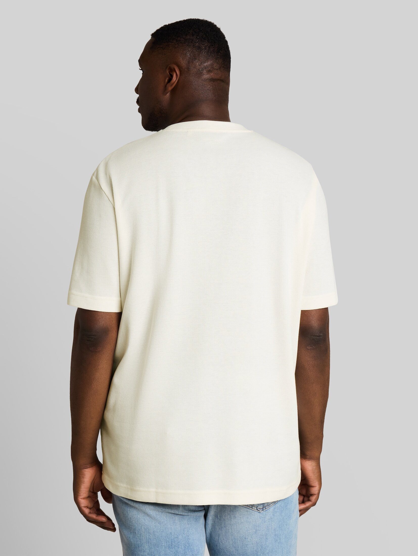 TOM TAILOR PLUS T-Shirt T-Shirt (im Einserpack) Plus Size - T-Shirt mit Waffelstruktur