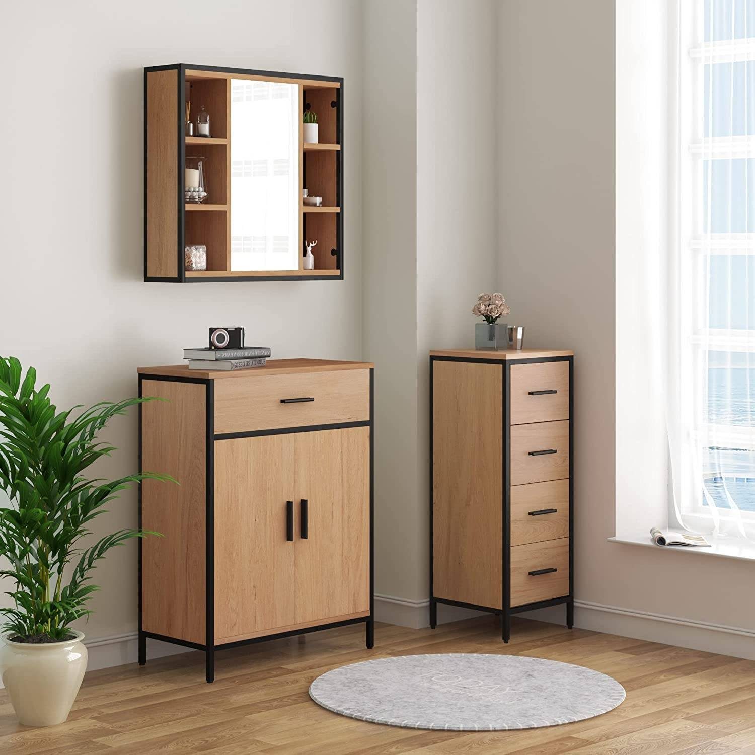 EUGAD Beistellschrank mit verstellbarem Regal, 1 günstig online kaufen