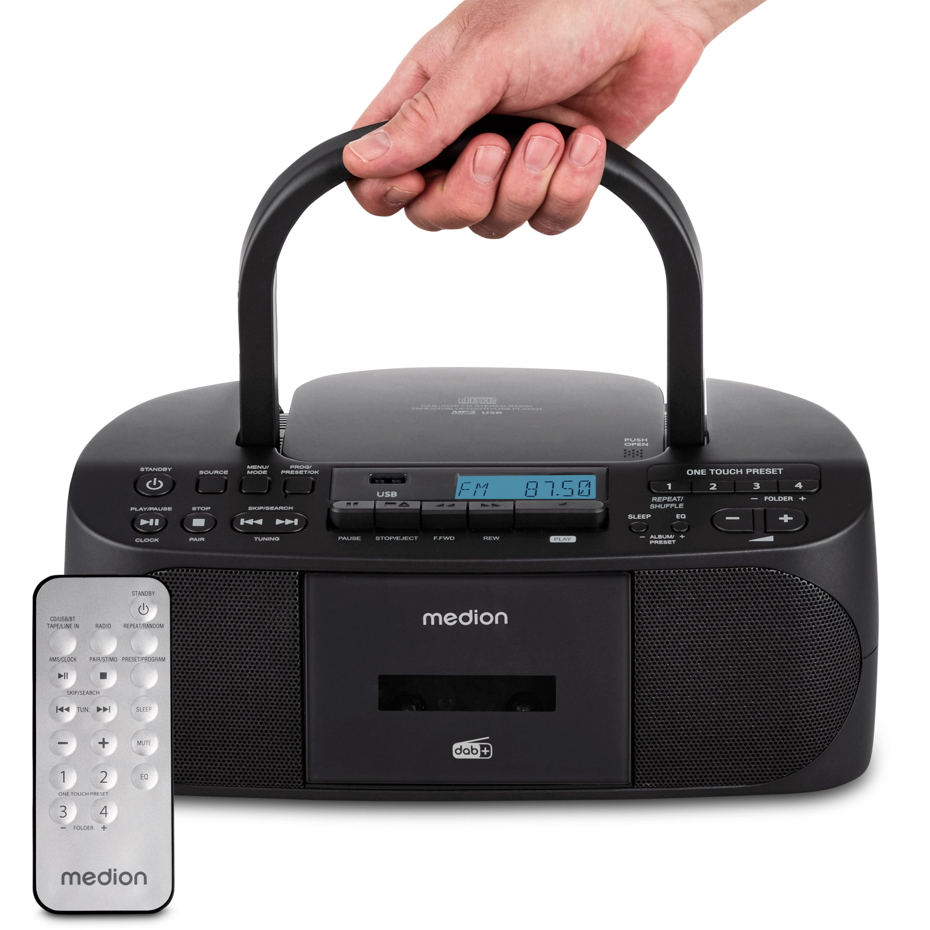 Medion® Boombox MEDION® LIFE® DRX-1 Plus (MD400003) Radio (MW / UKW mit RDS, AM- / FM- Tuner, 3 W)