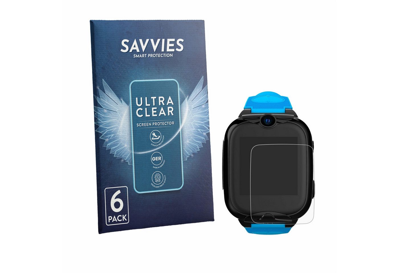 Savvies Displayschutzfolie Schutzfolie für Xplora XGO2, 6 Stück, Displayschutz Schutz Folie Klar Transparent