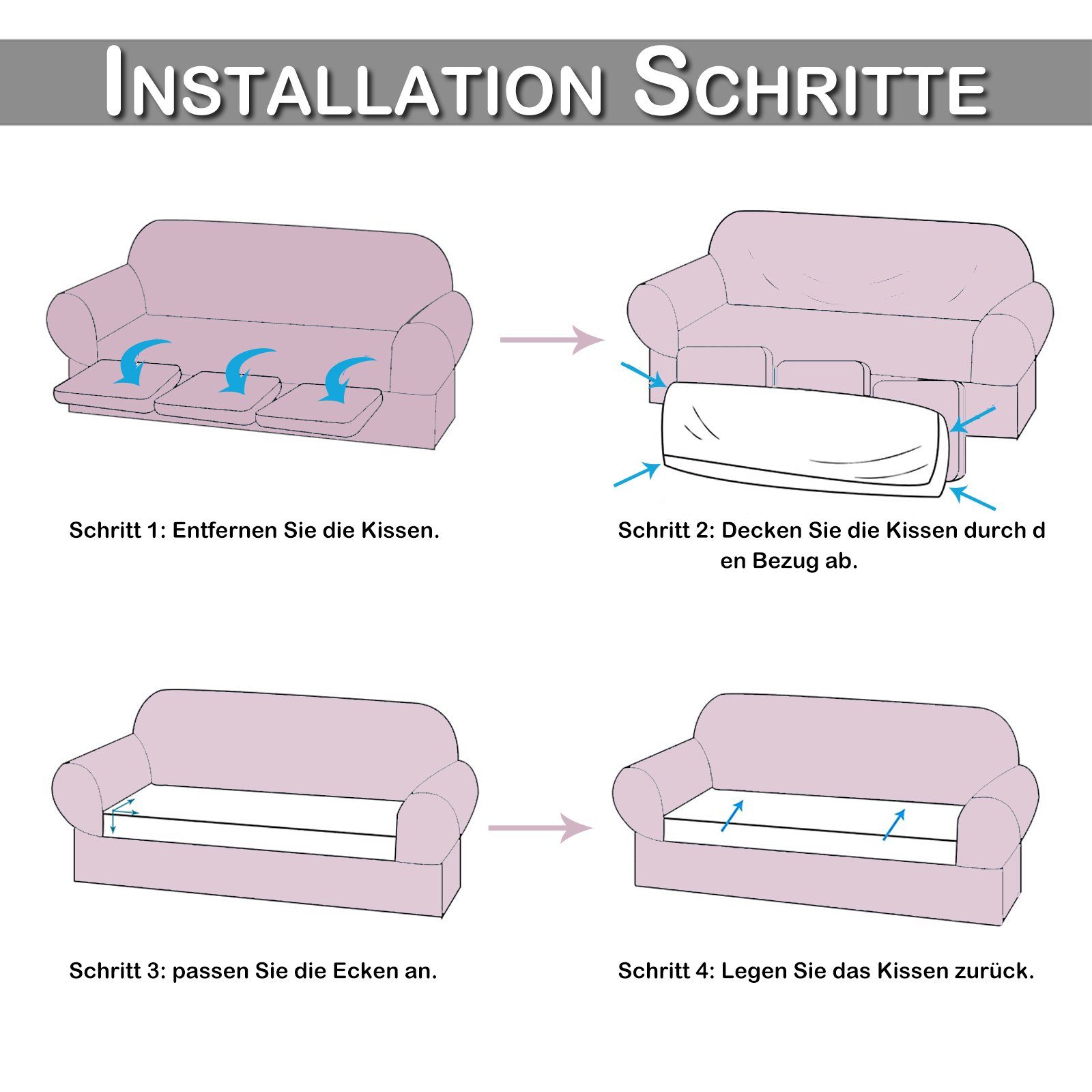 Sofahusse mit Rosnek Grün Sofa, Boden, Weihnachtsmotiv, L-Form elastischem für