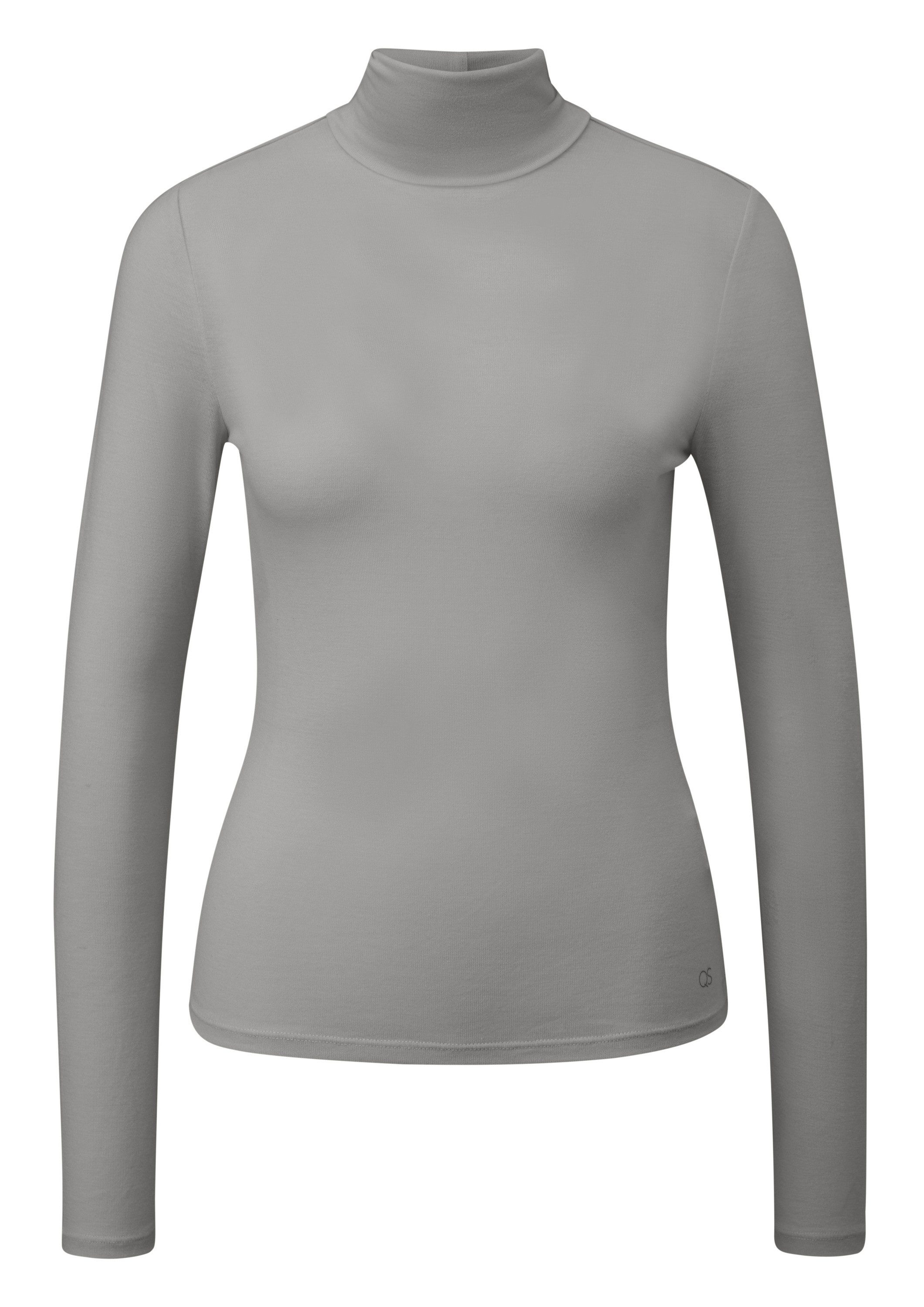 QS Langarmshirt T-Shirt Leicht transparentes Rollkragenshirt günstig online kaufen