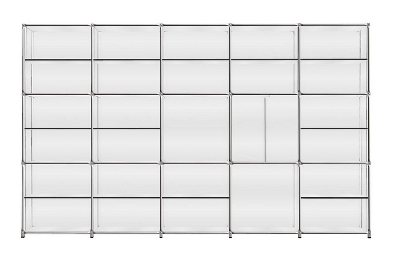 System 180 Standregal Regalwand System 180 weiß B 363 cm