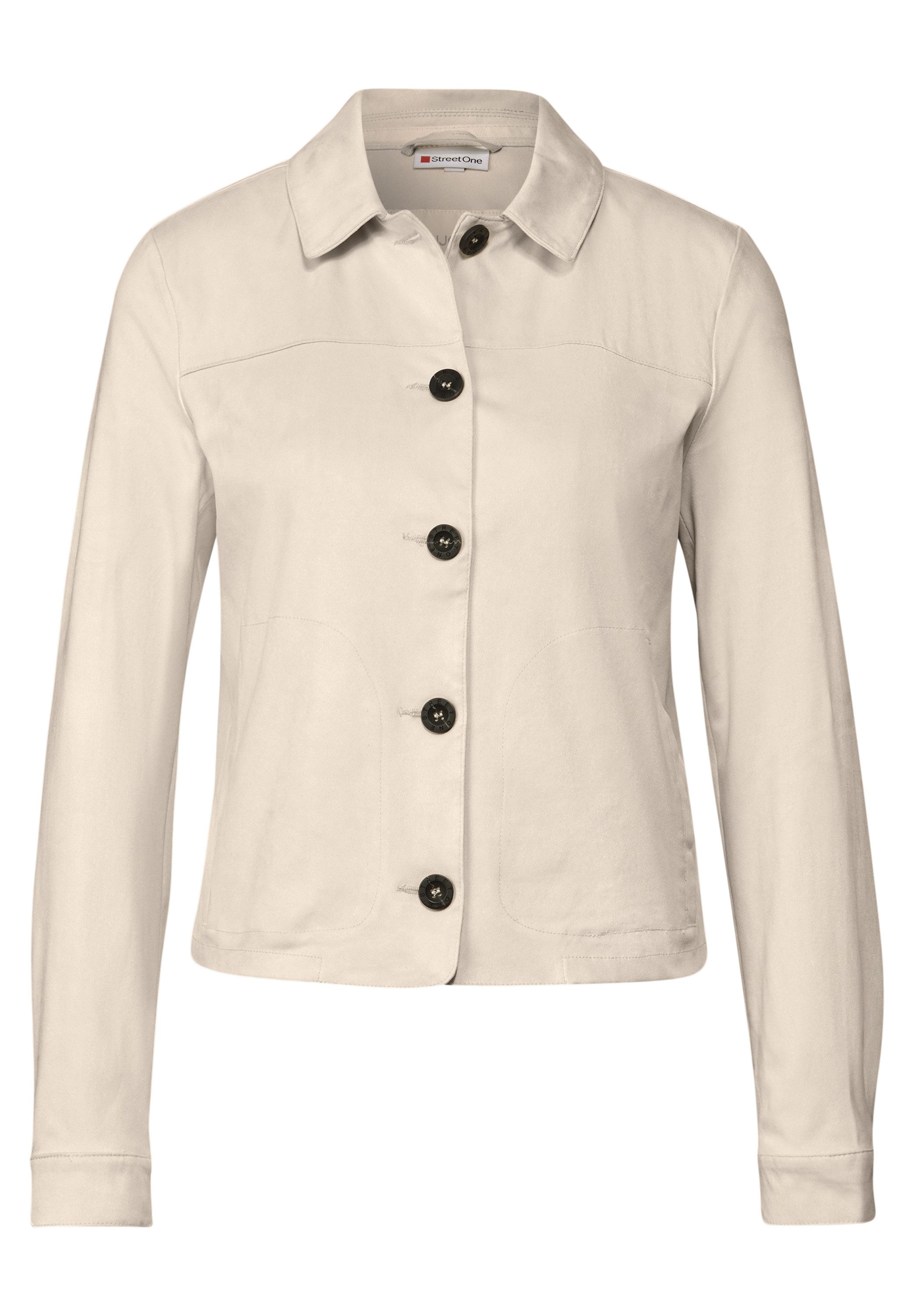 STREET ONE Kurzjacke in Velours-Optik
