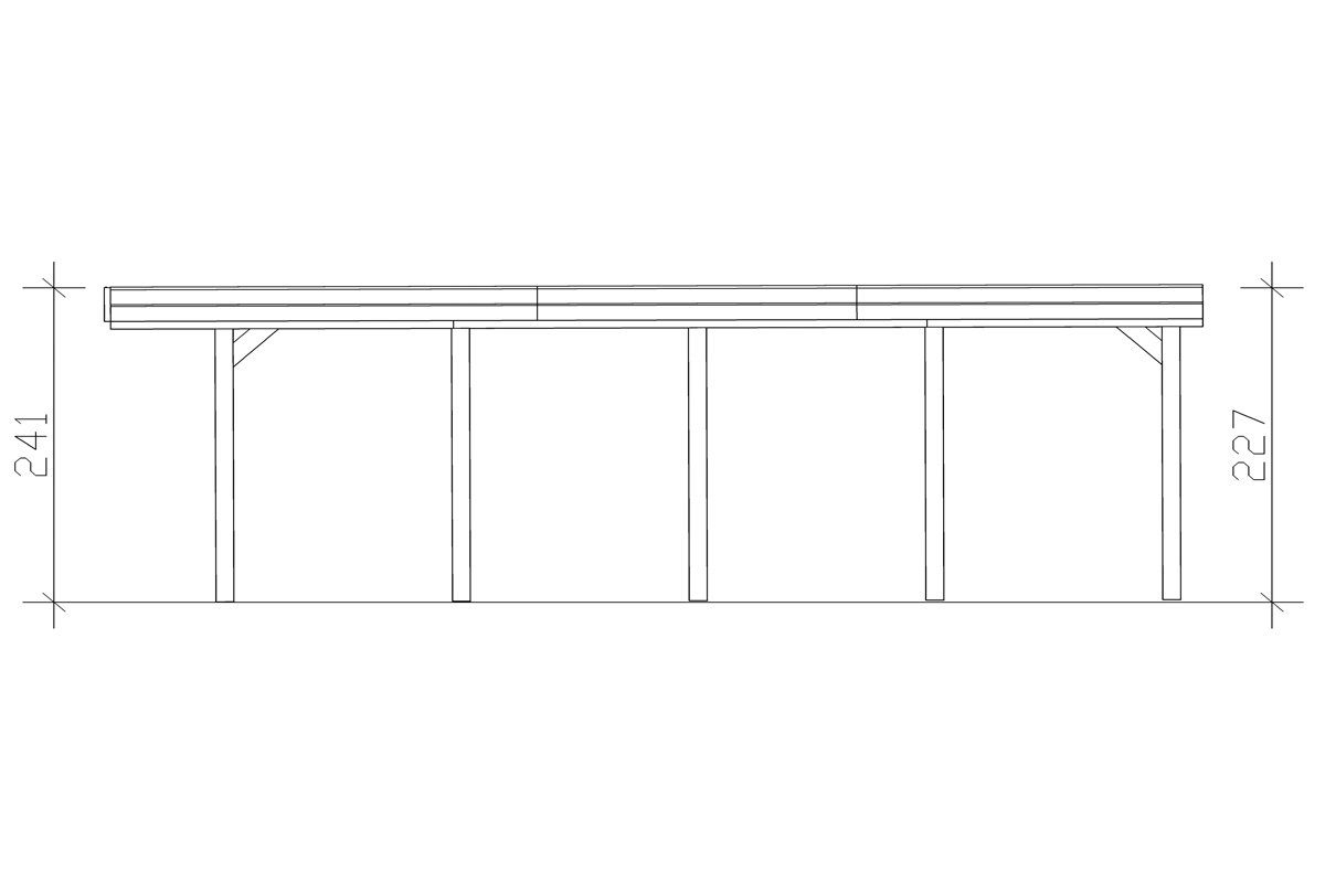 221 Friesland, Einzelcarport Skanholz BxT: dunkelgrau cm Einfahrtshöhe cm, 314x708