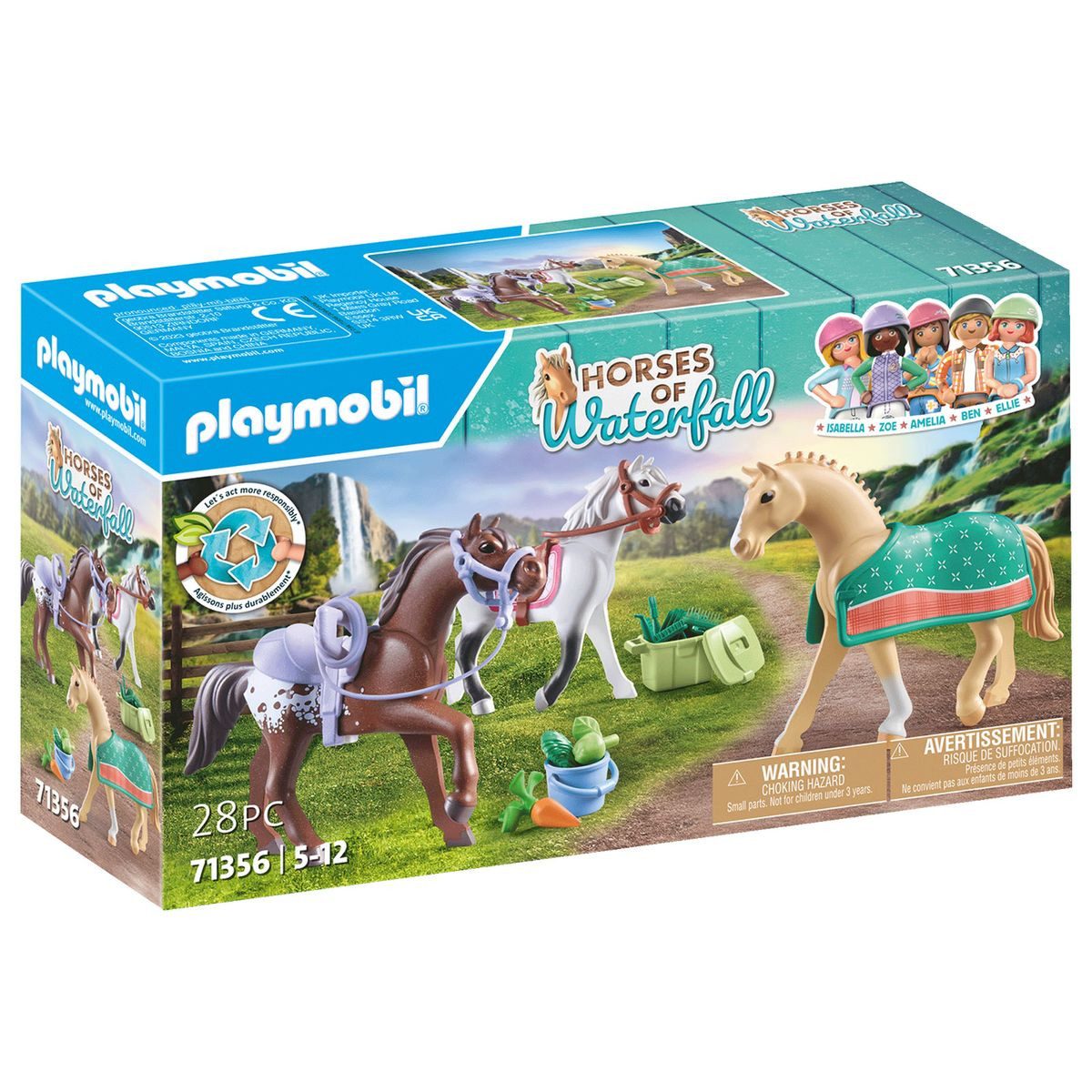 Playmobil® Spielfigur PLAYMOBIL® 71356 Horses of Waterfall 3 Pferde:Morgan,QuarterHorse&Sha