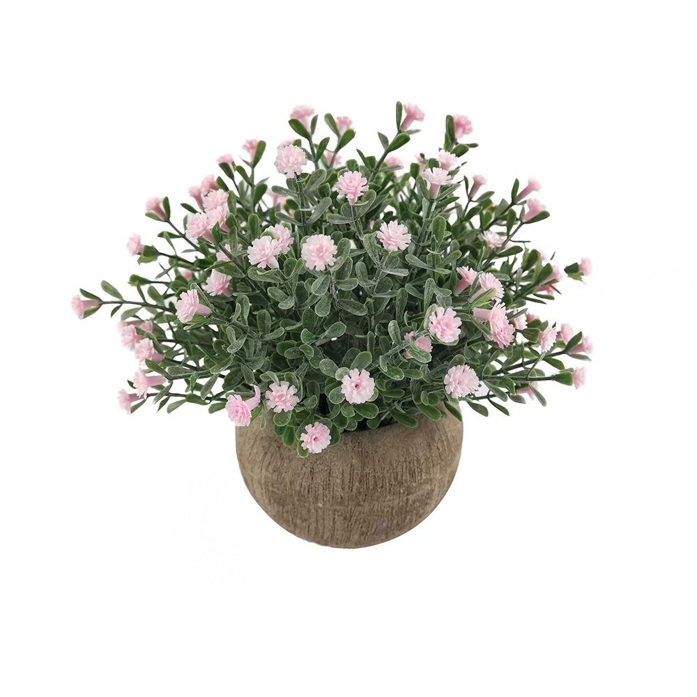 rosa SCOHOME, Kunstpflanze Küche Garten Bonsai, Für Blume Decor Simulation Indoor Outdoor Zuhause