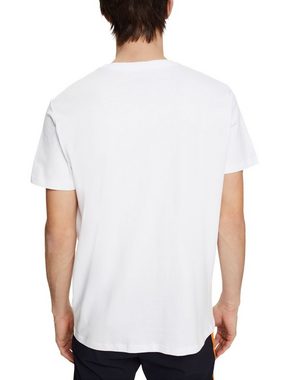 Esprit T-Shirt T-Shirt mit Logo-Applikation, Bio-Baumwolle (1-tlg)