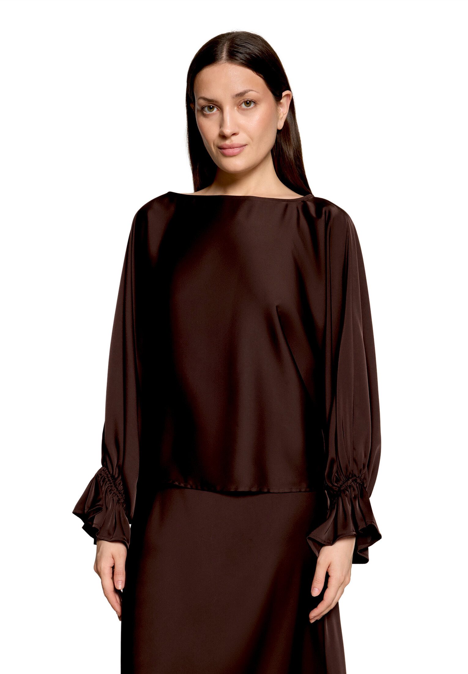 Vera Mont Satinbluse Damen mit Fledermausärmeln