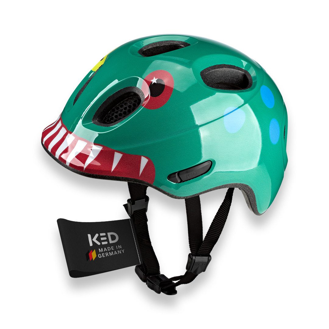 KED Kinderhelm Meggy Spark Kinderfahrradhelm, Inmold, 360° Verstellsystem, Reflektoren, Insektenschutznetz
