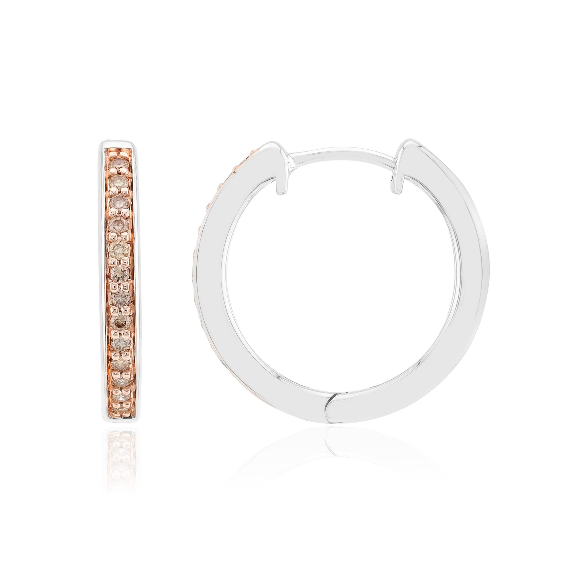 Cavill Ohrring-Set Argyle Rose Diamanten-Ohrringe aus Rhodium-Silber (2-tlg)