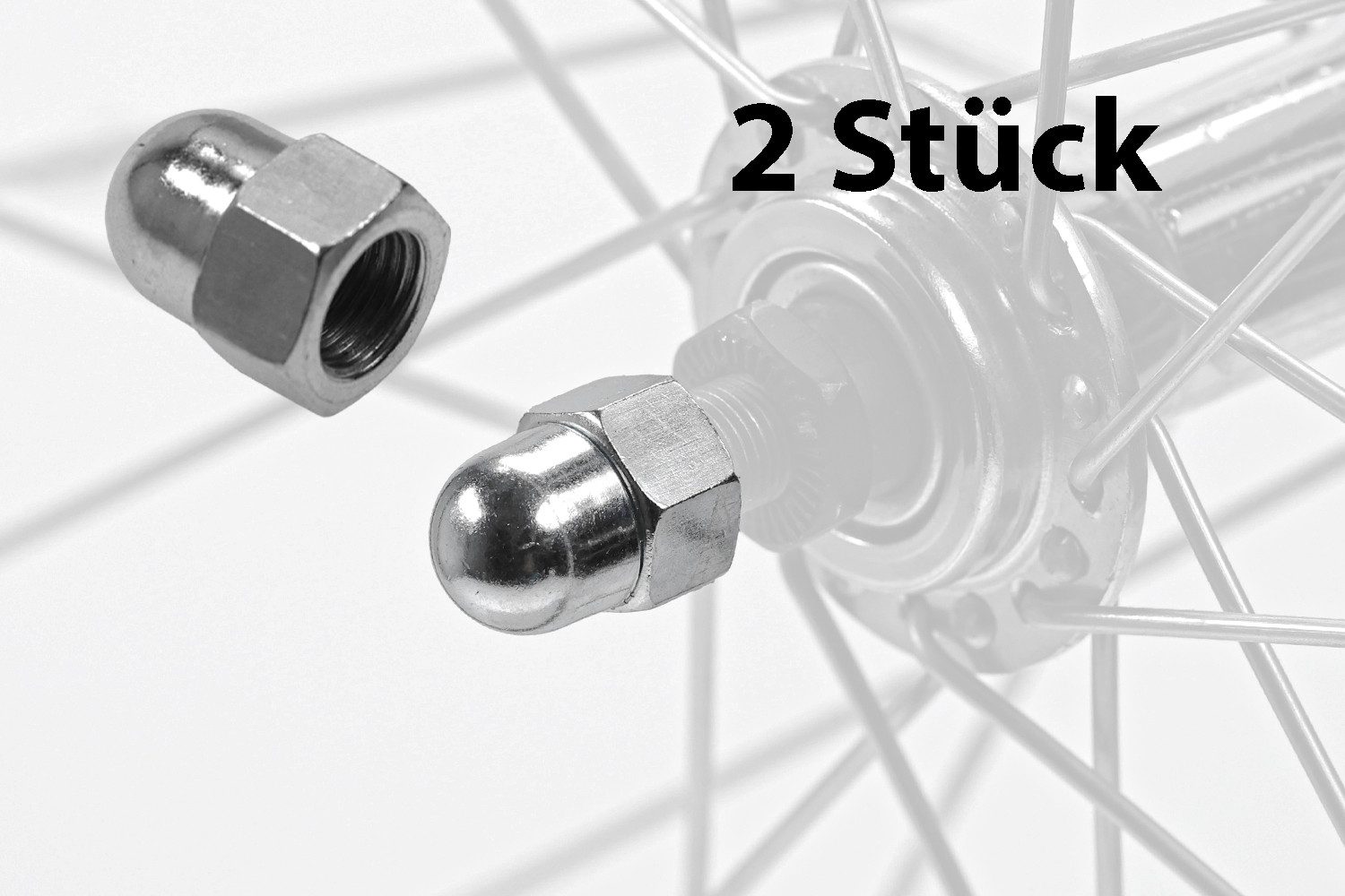 Prophete Muttern 2 Stück Fahrrad Hinterrad Hut Achs Mutter M10x21 Nabe 15mm