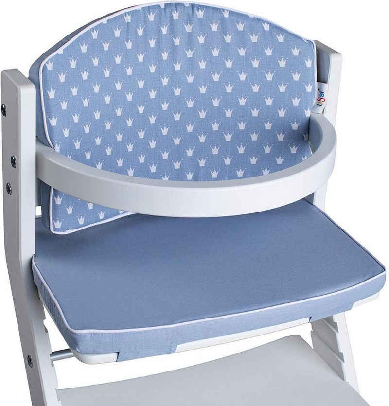 tiSsi® Kinder-Sitzauflage Kronen blau, für tiSsi® Hochstuhl; Made in Europe