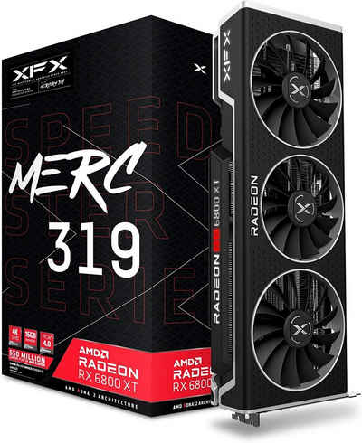 XFX Radeon RX 6800 XT Grafikkarte (16 GB, GDDR6, PCIe 4.0 x16)