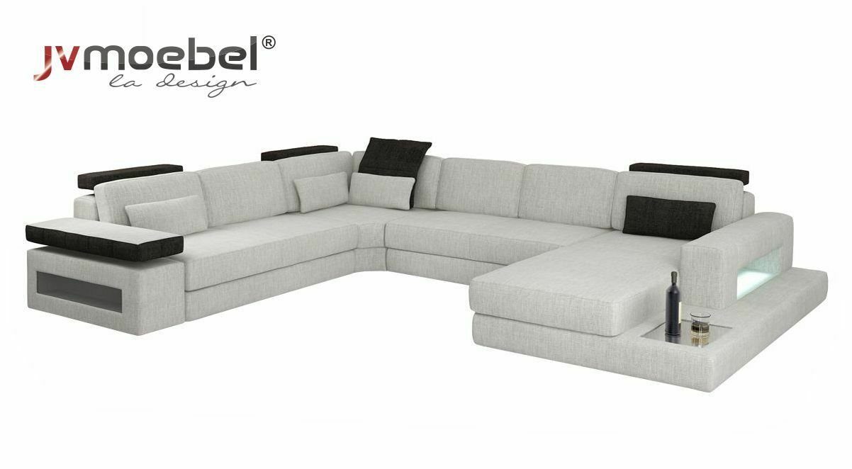 JVmoebel Ecksofa, Textilsofa Couch Wohnlandschaft U-Form Design Modern Sofa Eck Sofas