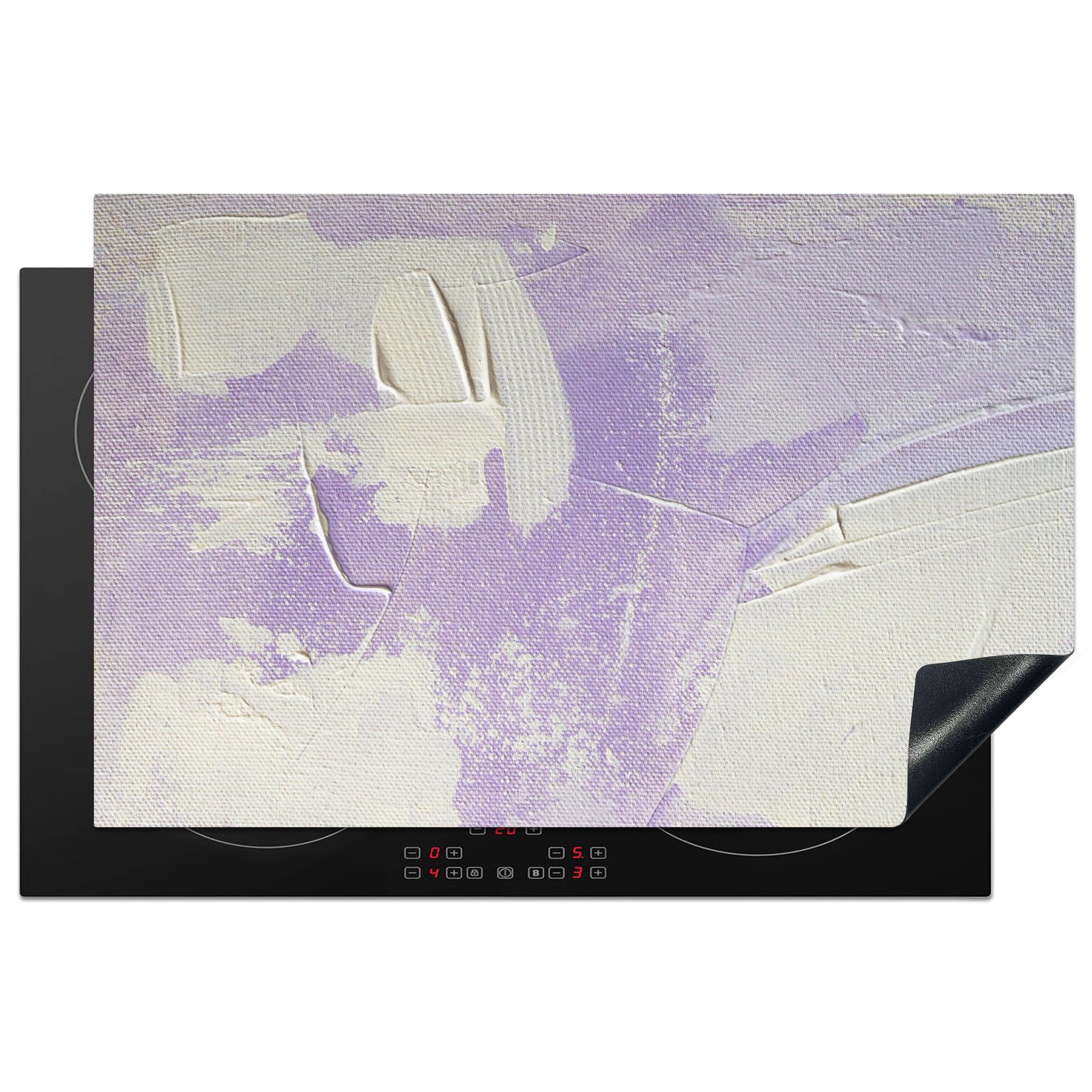 MuchoWow Herdblende-/Abdeckplatte Abstrakt - Malerei - Design, Vinyl, (1 tlg), 81x52 cm, Induktionskochfeld Schutz für die küche, Ceranfeldabdeckung
