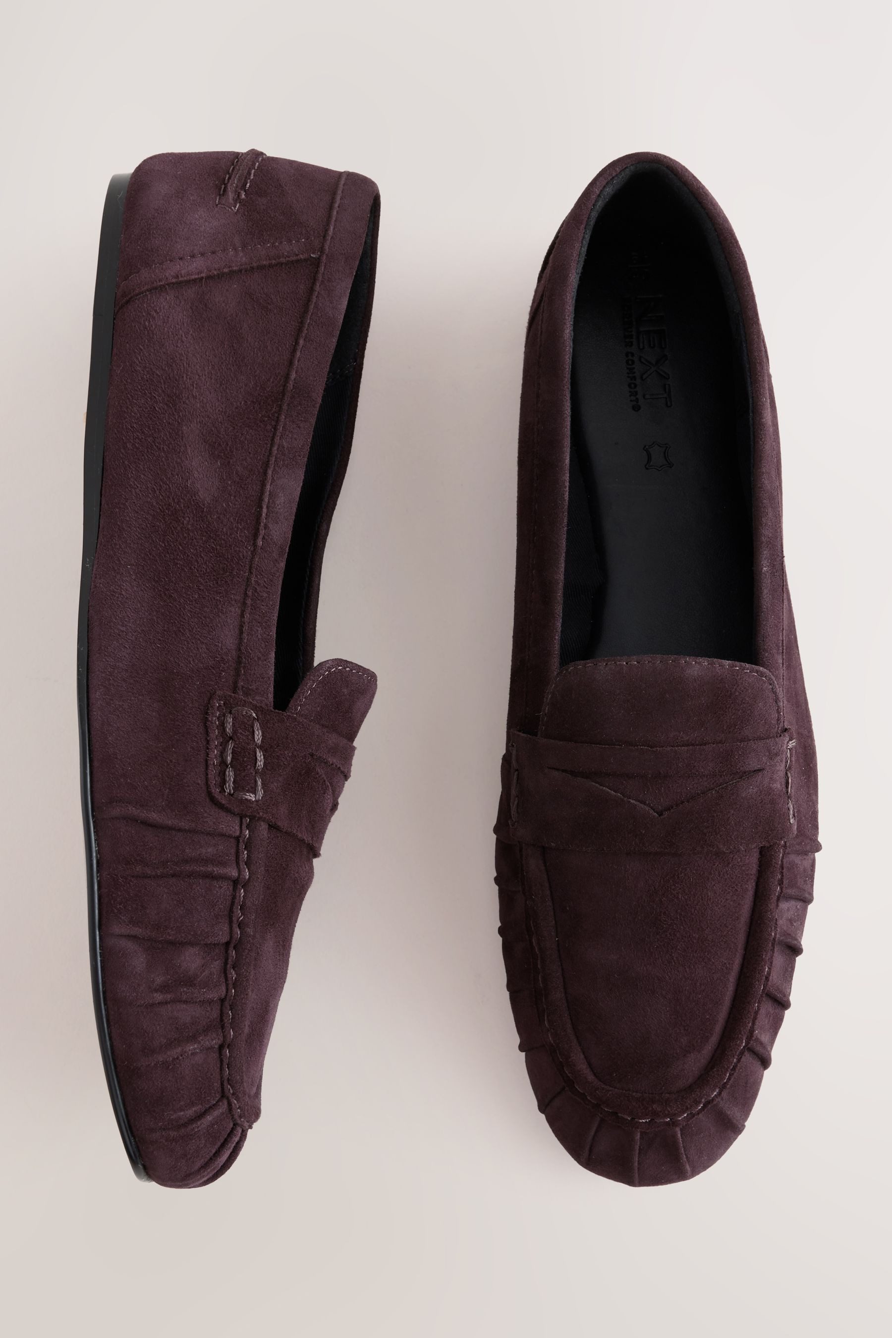 Next Forever Comfort gerafffte Loafer aus Veloursleder Loafer (1-tlg)