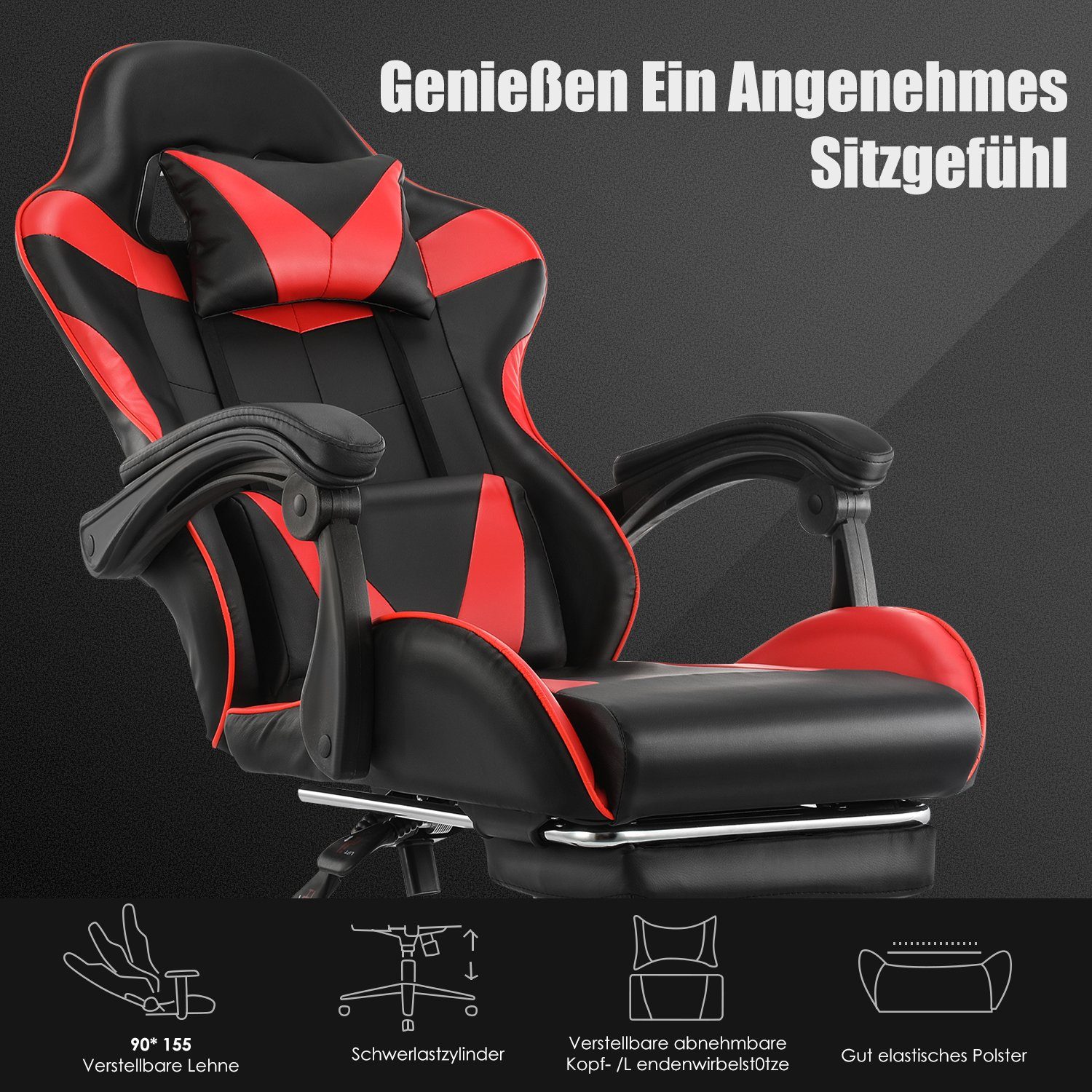 WILGOON Gaming Chair Bürostuhl Gaming Stuhl günstig online kaufen