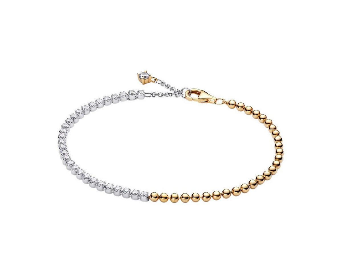 Pandora Tennisarmband 564820C01, Damenarmband Zweifarbig Kugeln & Tennisband
