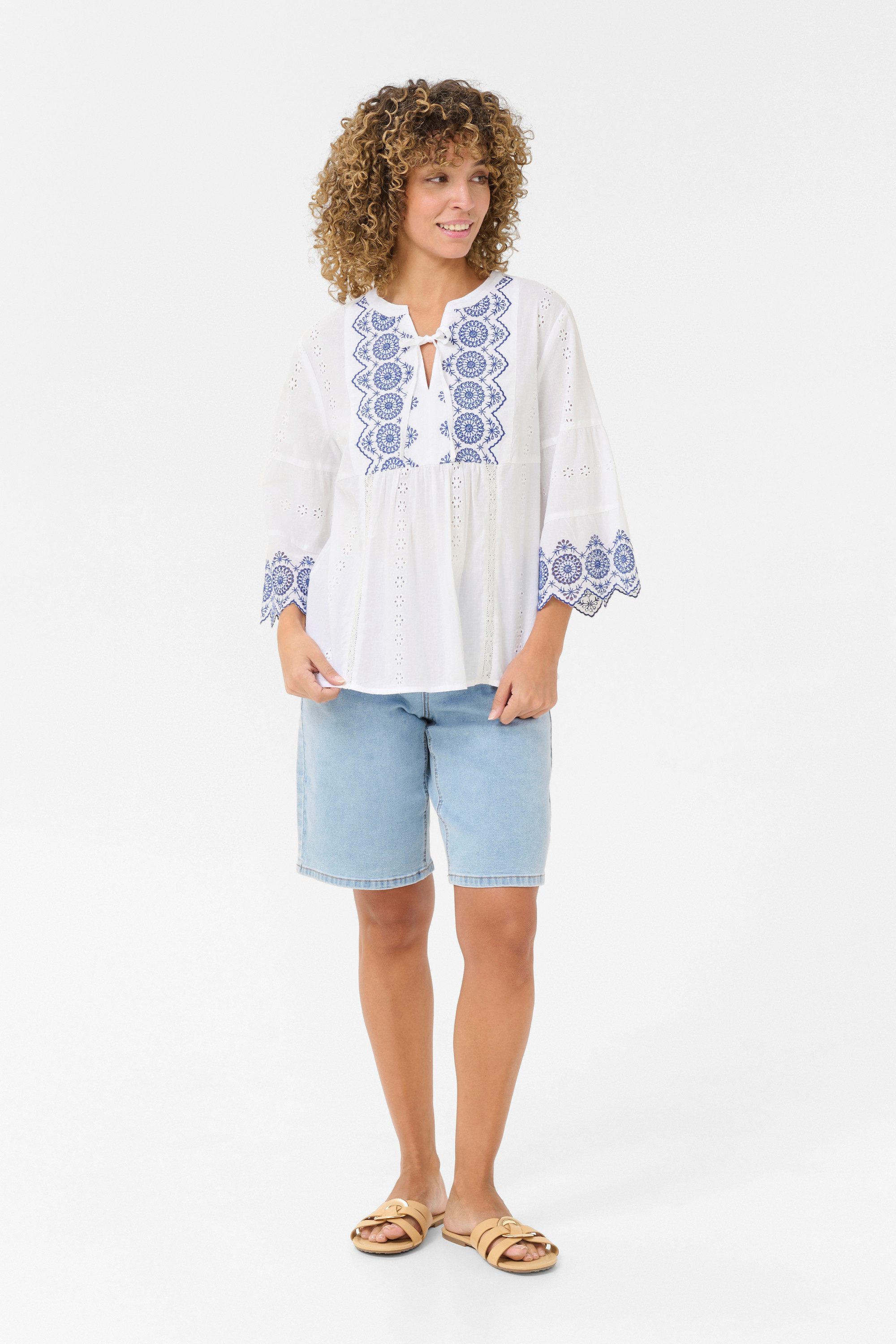 Langarmbluse Langarm-Bluse CRBella