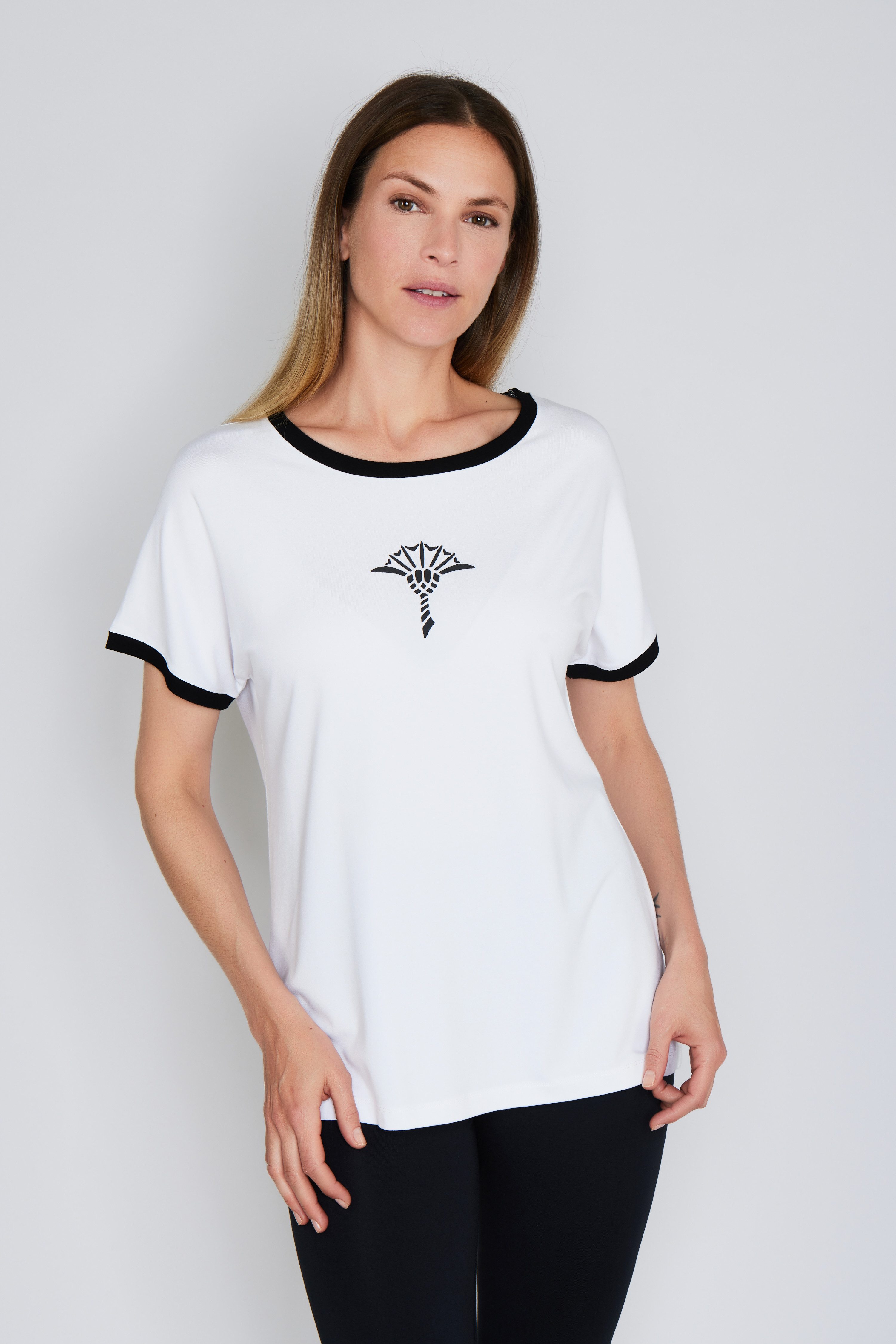 JOOP! Pyjamaoberteil Move Kurzarm, atmungsaktiv, Cornflower-Print günstig online kaufen