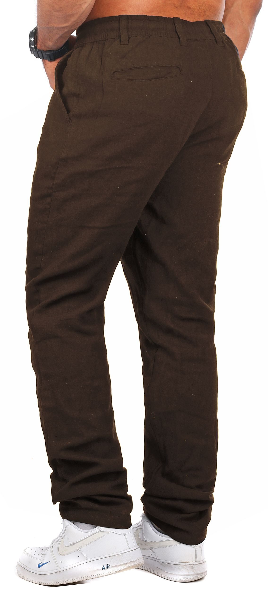 CARISMA Chinos Herren Leinen Baumwoll Mix Hose lang angenehm regular fit 2220-RF in Unifarbe – Bild 4 von 5